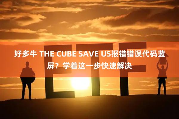 好多牛 THE CUBE SAVE US报错错误代码蓝屏？学着这一步快速解决